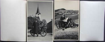 Puch Motorbike 1932 four original Postcard-Photos (2082)